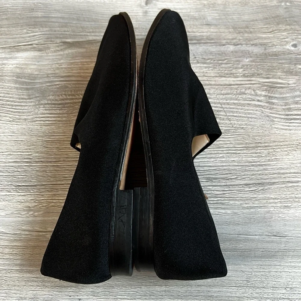 Clifford & Wills slip on black satin like shoes size 10